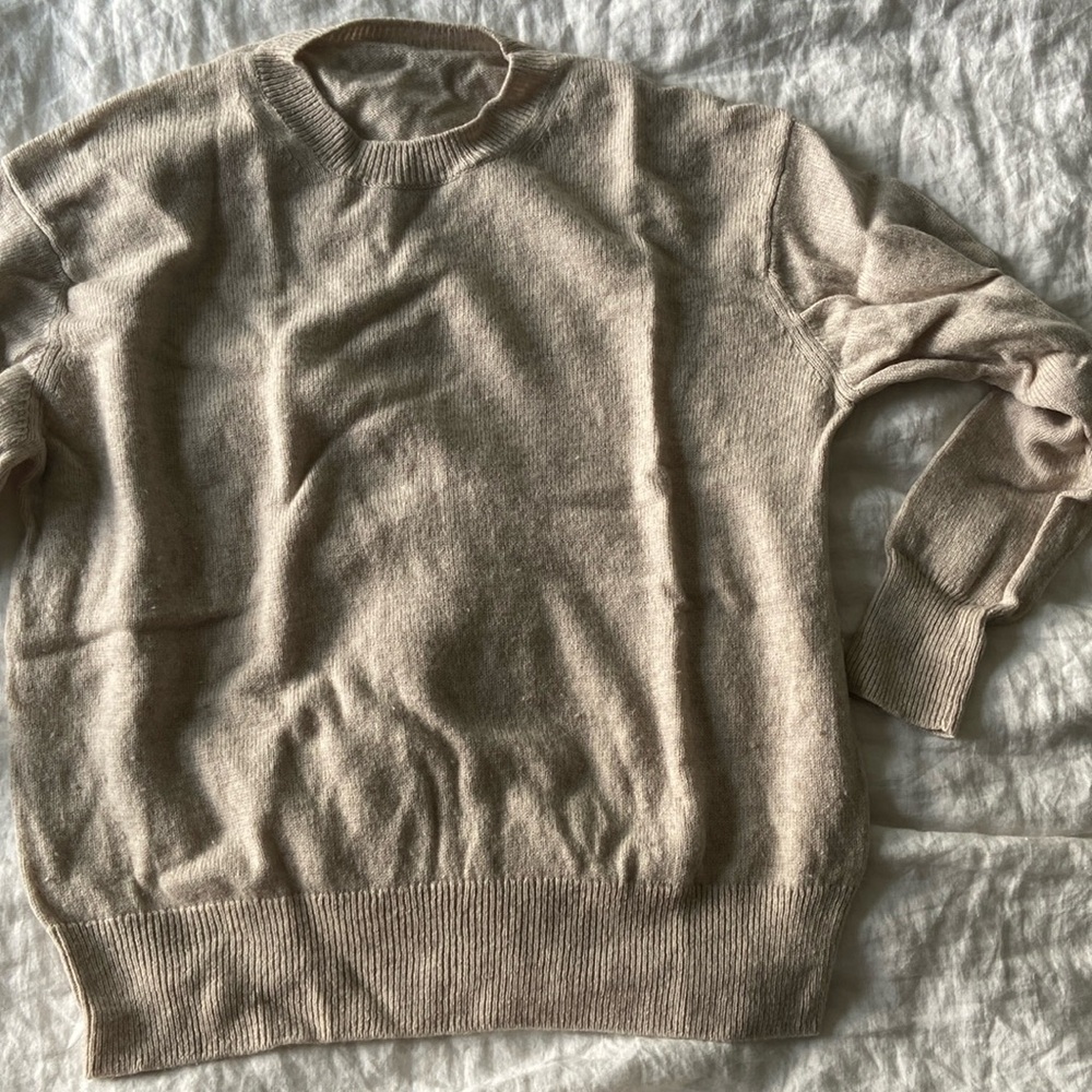 Muji Cream Wool Crewneck Sweater